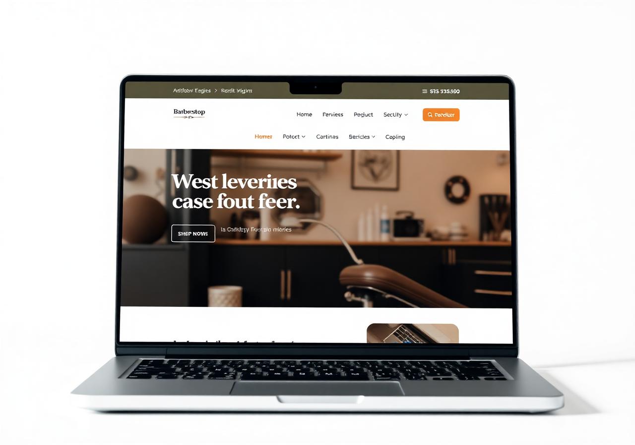 Barber Shop website example